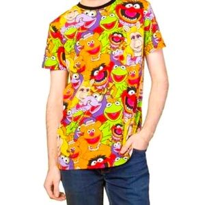 Adult Muppets All Over Print Cakeworthy T-Shirt- Used